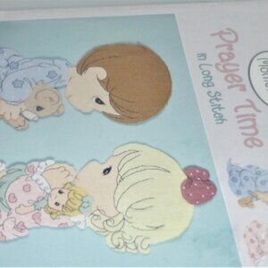 2003 1st Ed.  Precious Moments PRAYER TIME 25" Wall Hangings Plastic Canvas
